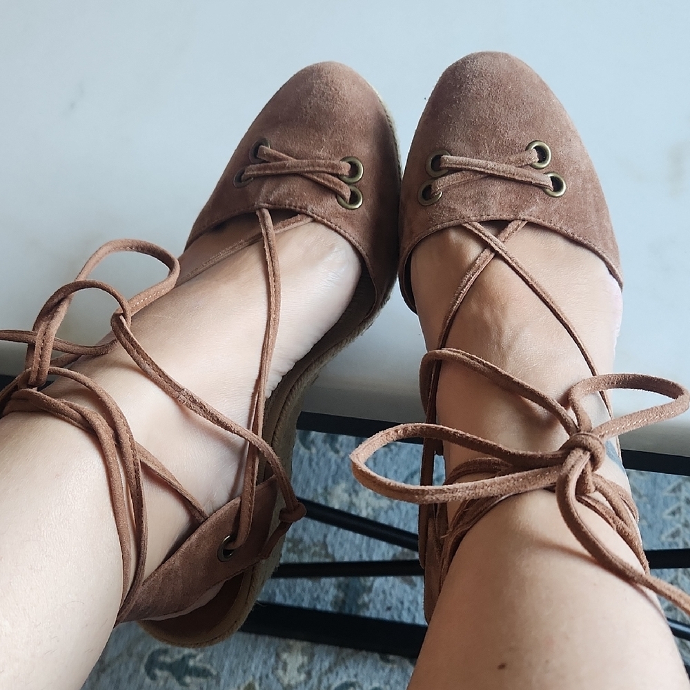 Lucky Brand Brown Espadrilles Shoes, Size 10